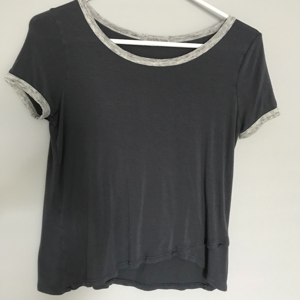 Dark Gray T-Shirt with Light Gray Lining
